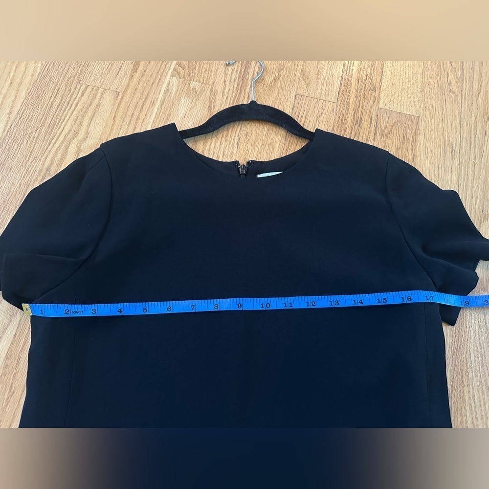 Aritzia Babaton Patricio Crepe Shift Shirt Dress Black Size 4 - Picture 8 of 11